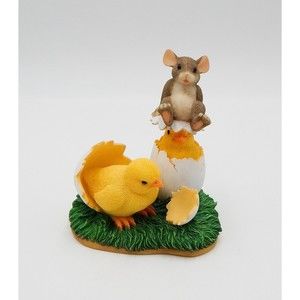 Charming Tails What's Hatchin Mouse Chicks Cracked Eggs 88/600 Fitz And Floyd